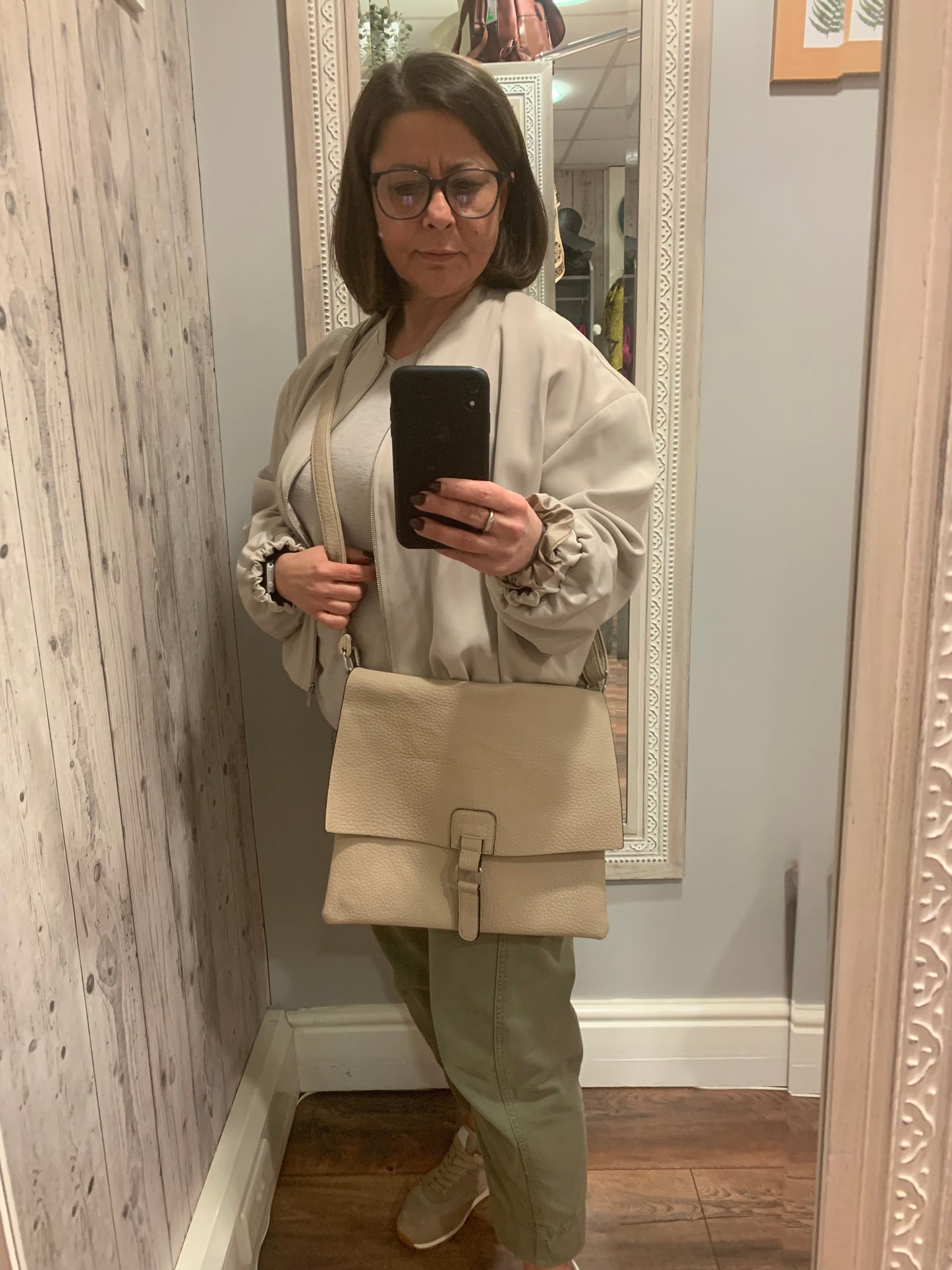 Leather crossbody bag