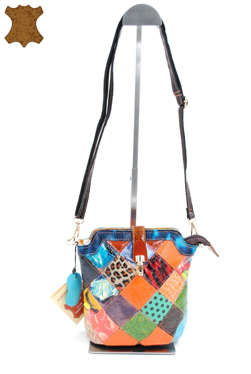 Leather multicolour bag