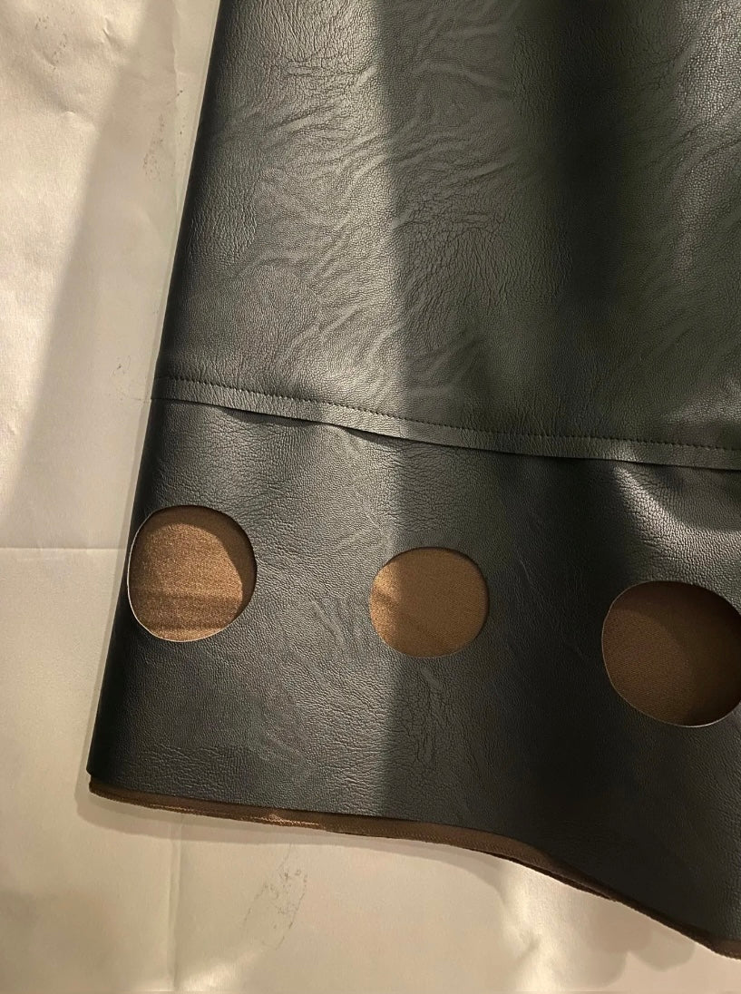 Ecco leather wide trousers.