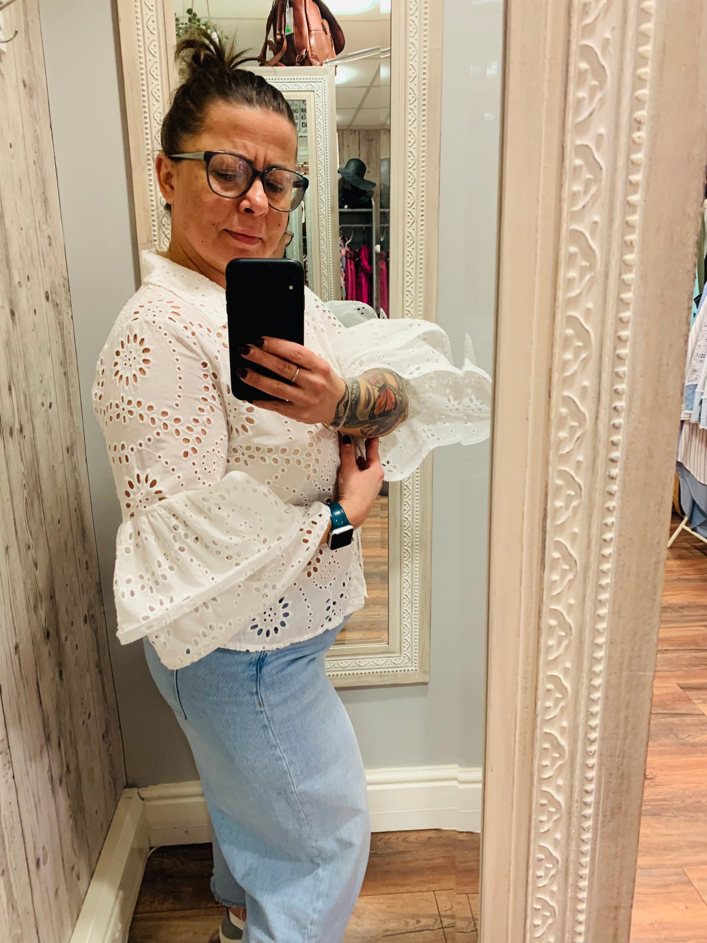 Tiered sleeves blouse