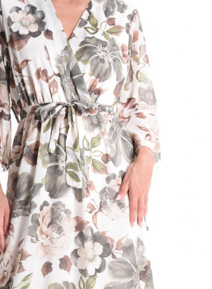 Flowery asymmetrical dress