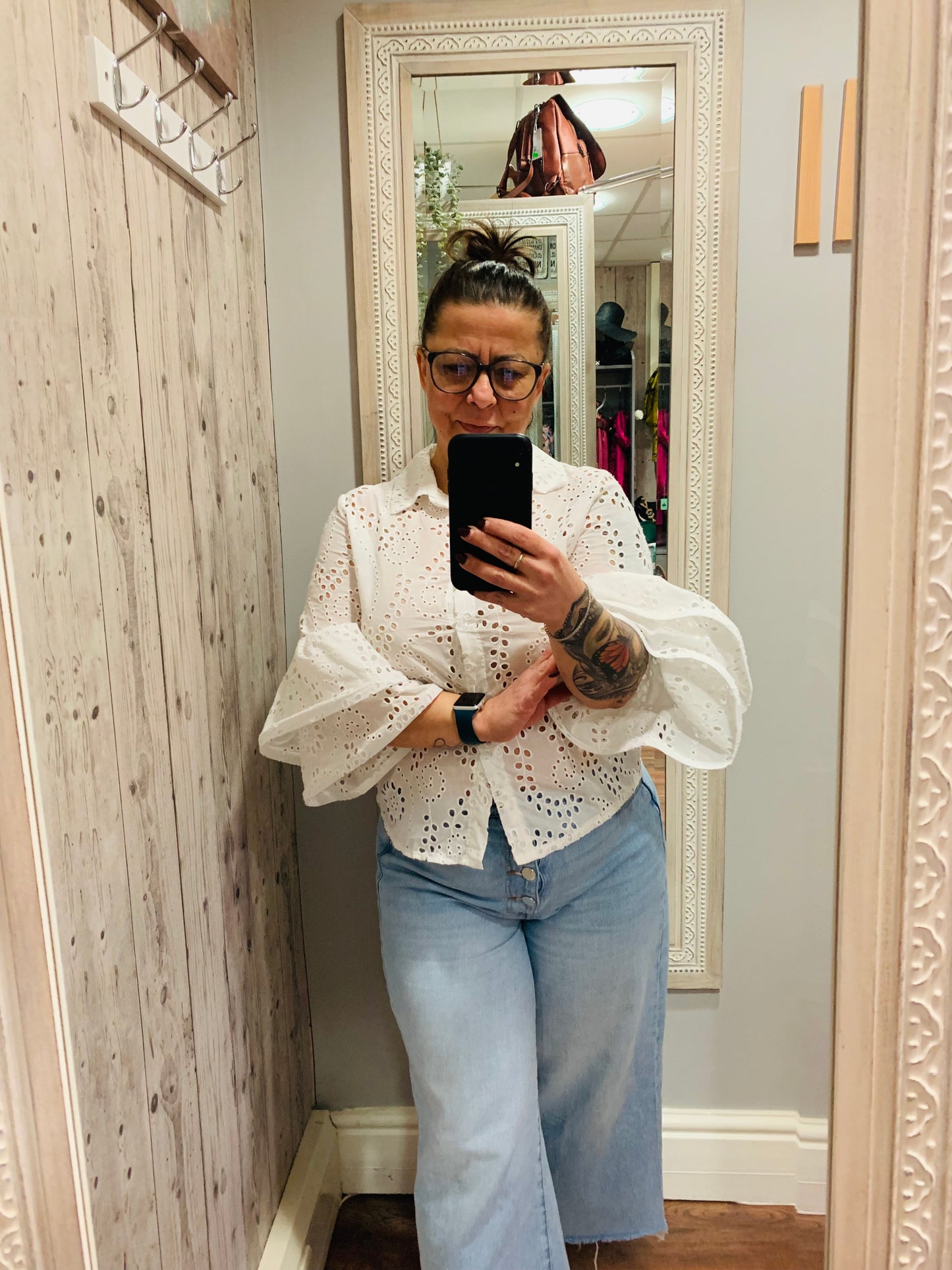 Tiered sleeves blouse