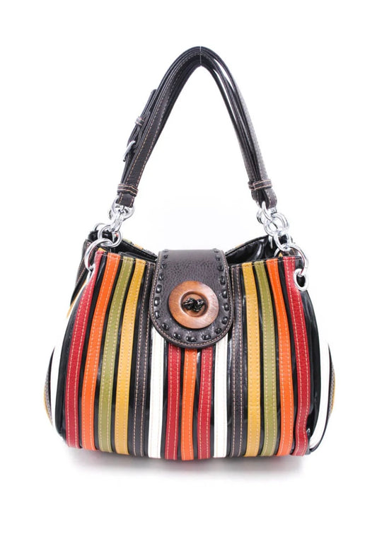 Multicolour stripes bag