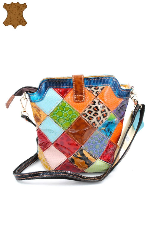 Leather multicolour bag