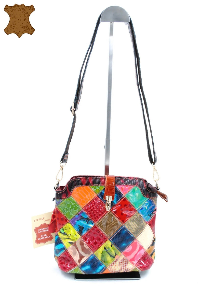 Leather multicolour bag