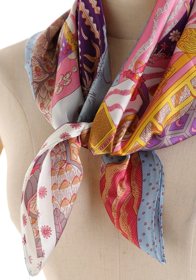 Patterned foulard.