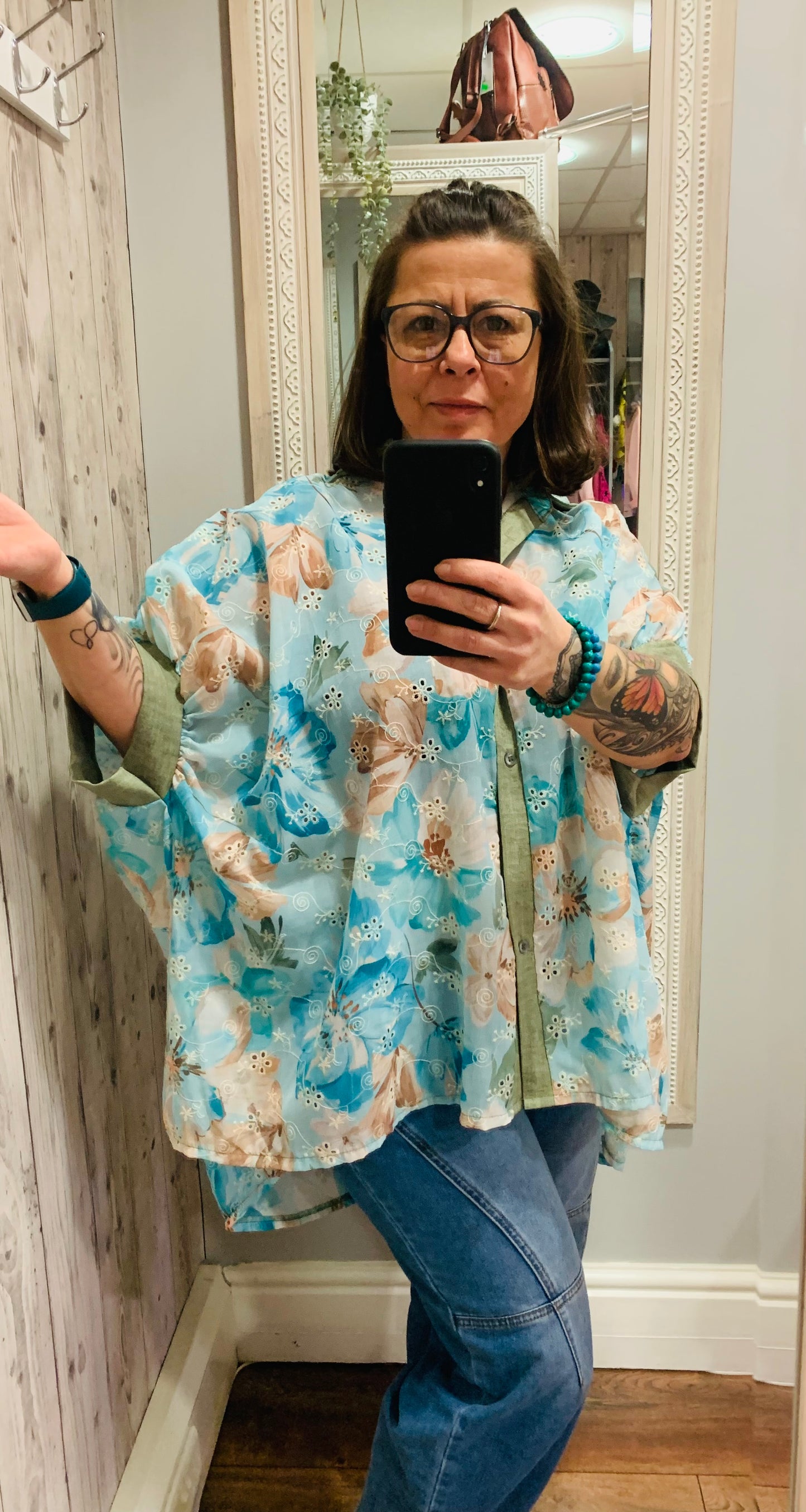 Oversized cotton shirt