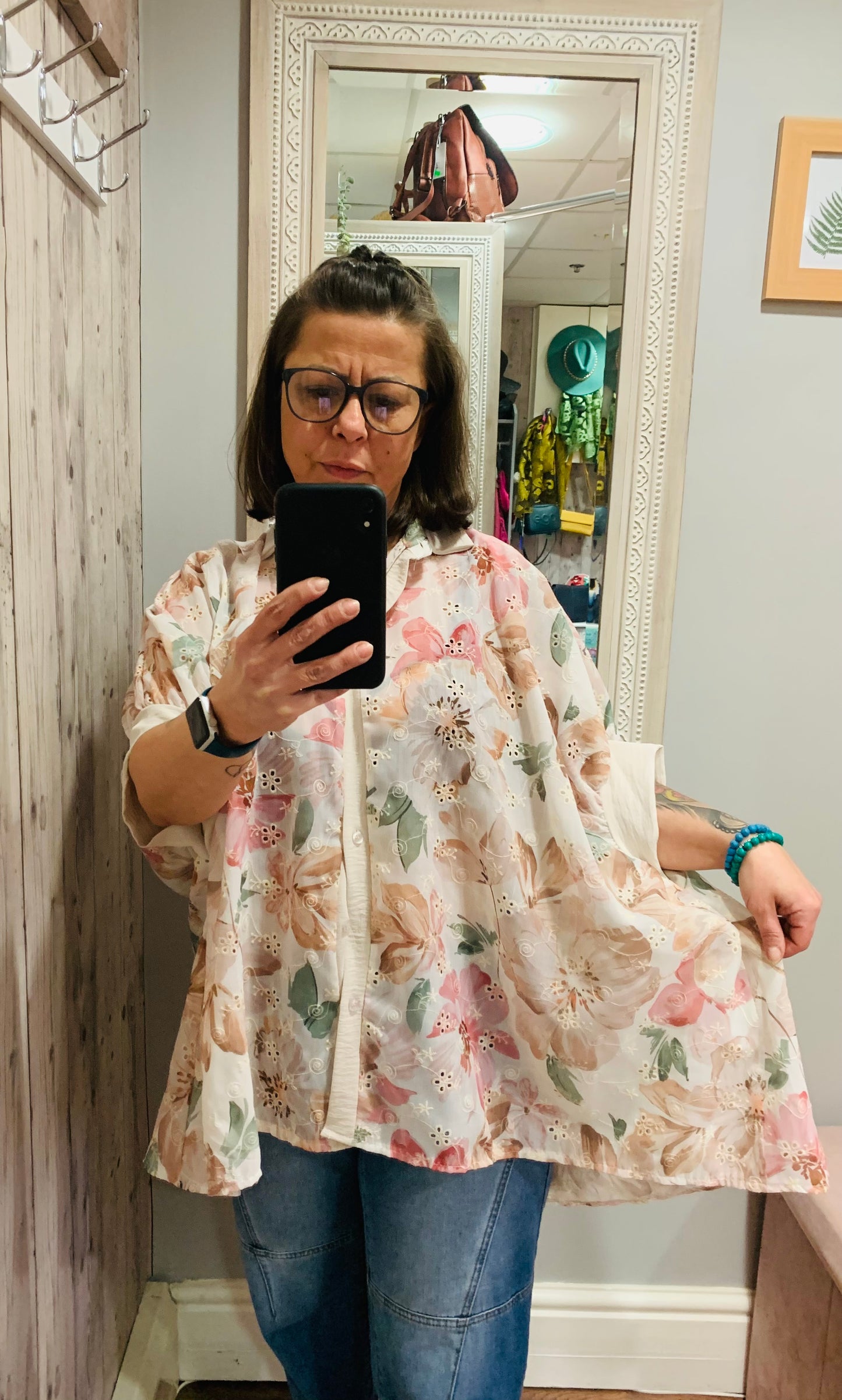 Oversized cotton shirt